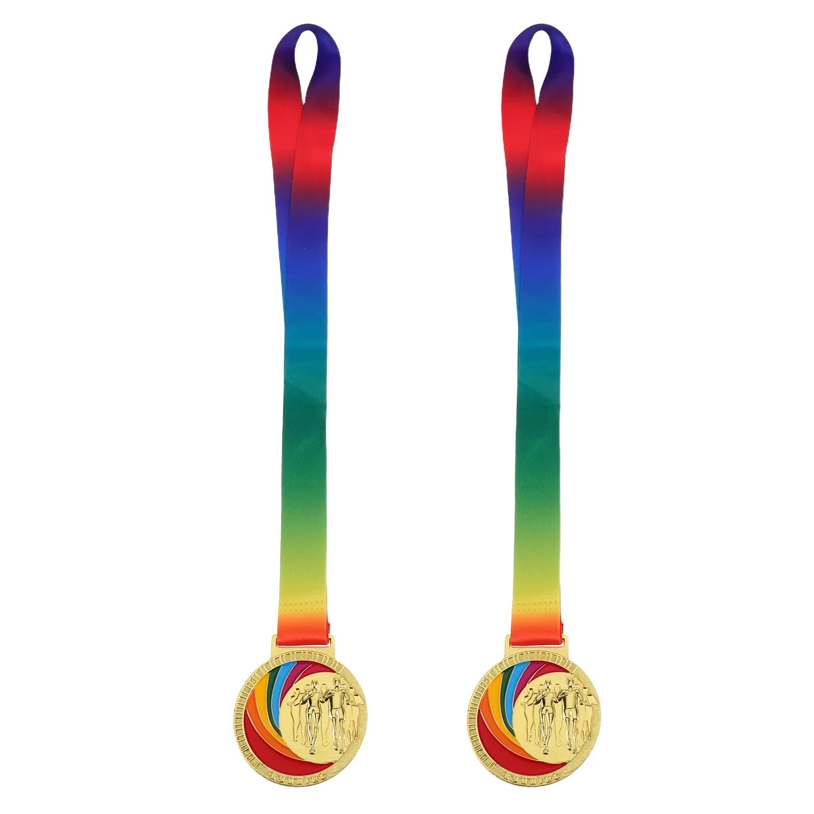 

2pcs Children'S Sports Medals Zinc Alloy Marathon Running Award Medal For Kids Outdoor Competition Track Events School Sports