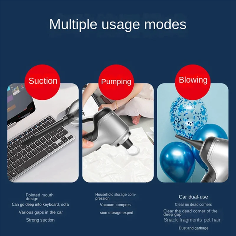 95000PA Car Vacuum Cleaner 3In1 Wireless Vacuum Cleaner Auto Part Household Appliances Strong Suction Cleaning Machine B-LITE