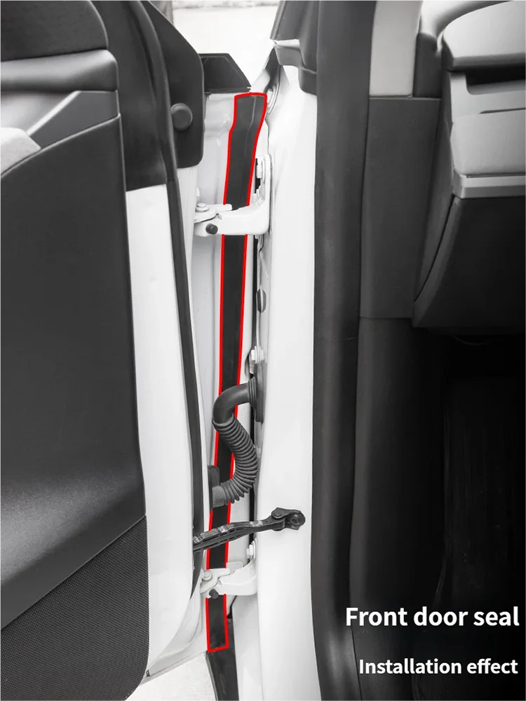 For Tesla Refreshed Model YL/Y Car Sealing Strip Door Gap Noise Reduction Sound Insulation Waterproof Dustproof