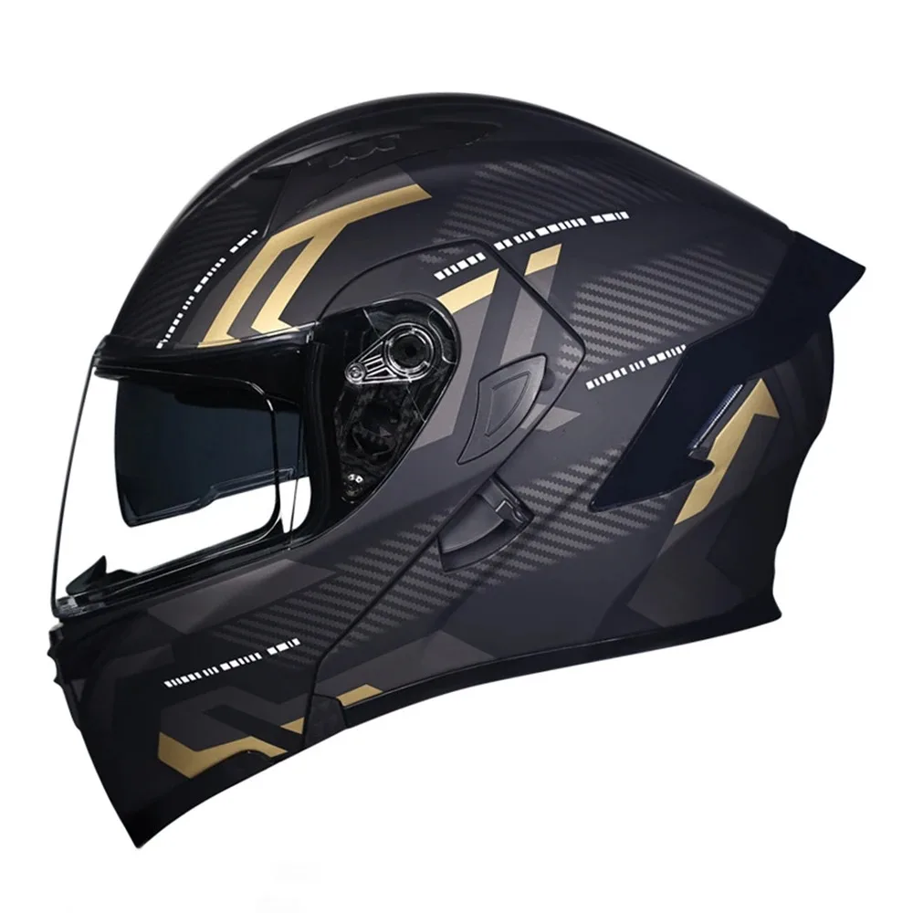 

Golden Motorcycles Helmet Flip Up Wear-Resistant Helmets For Racing Breathable Biker Kask Anti-Fall Motorcycle Accessories M-2XL