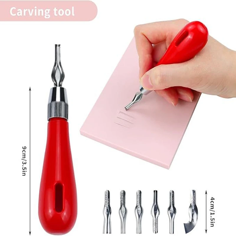 Carving Tool Practical Beginner DIY Portable ABS LInoleum Cutter Art Supplies Ergonomic School Engraving  Multifunctional