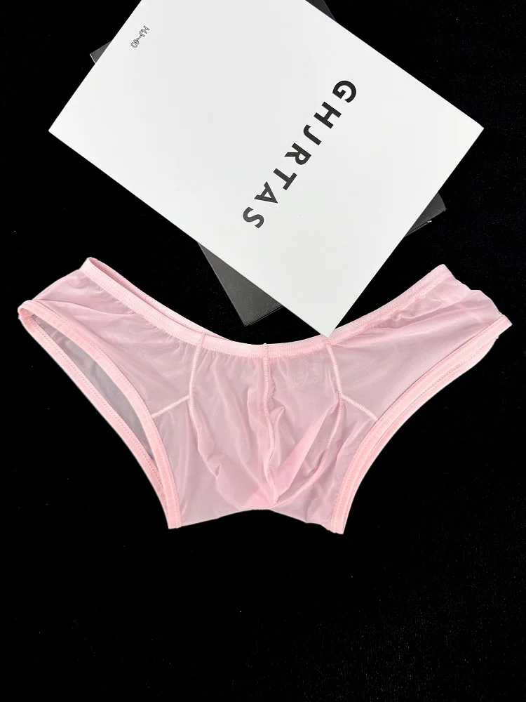 

ADANNU Men's Low Waist Ultra-Thin Transparent Breathable Comfortable Spor Sexy Color Trendy Low-Rise Briefs