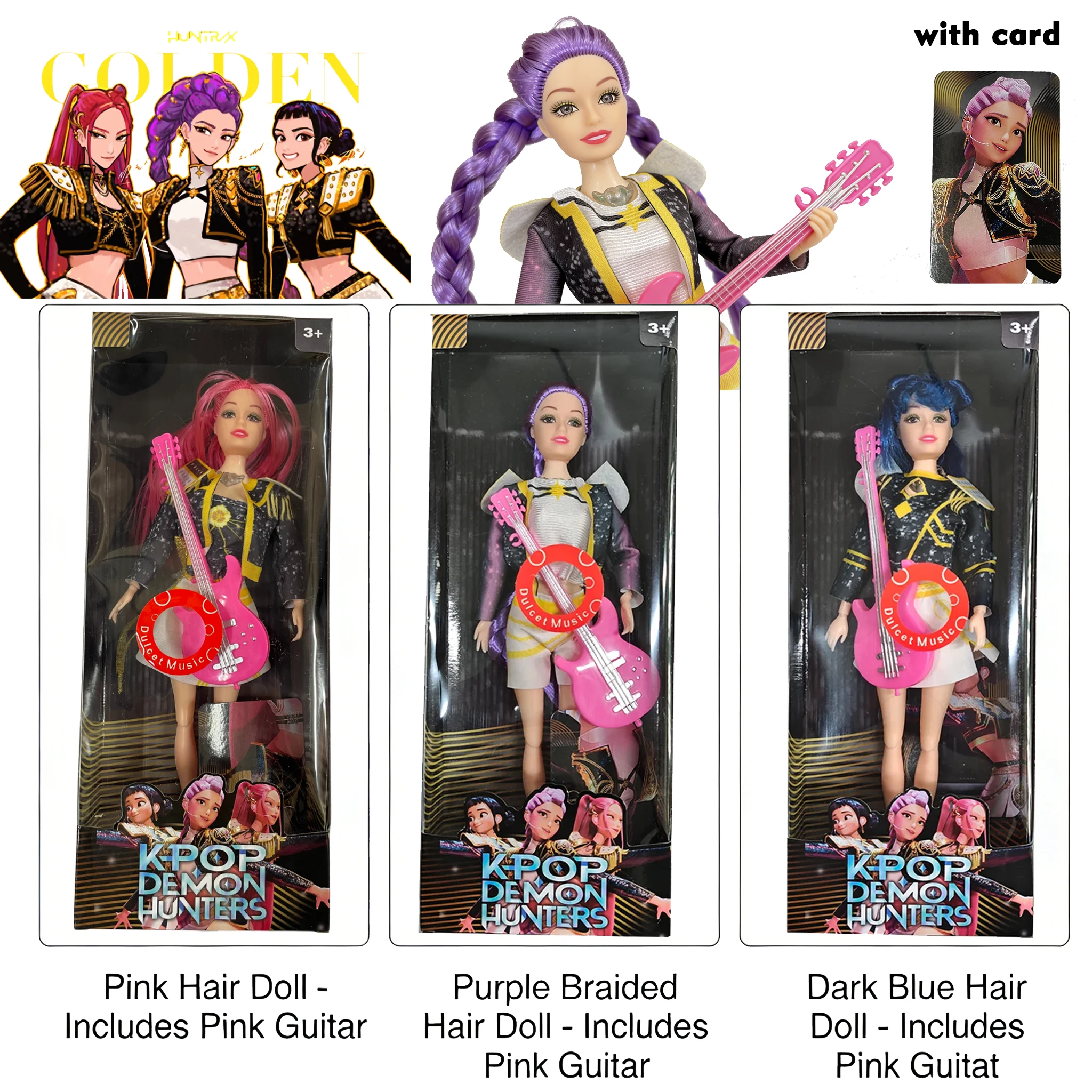 

Kpop Demon Hunters Joint Movable Doll DIY Action Figure Set Rumi Mira Zoey Anime Movie Character Collectible Gifts for Fans