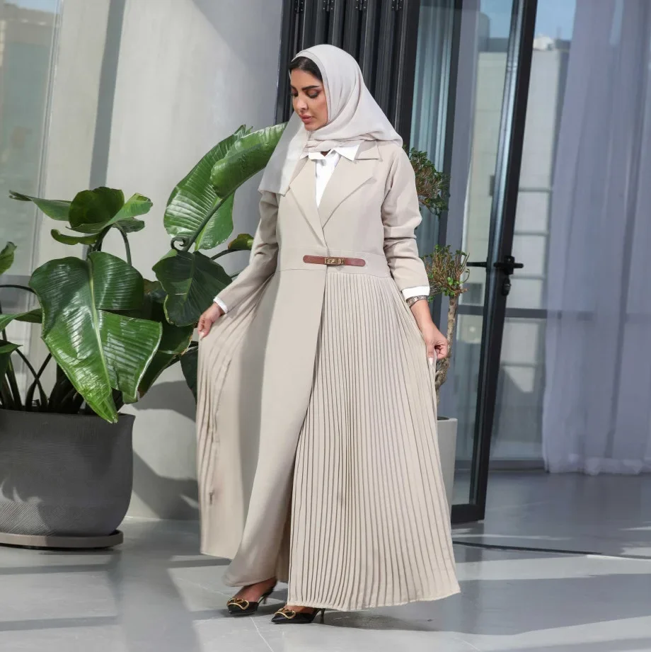 Dubai aberto quimono abaya moda roupas islâmicas muçulmano kaftan casaco maxi vestido para mulheres eid ramadan solto robe caftan marocain