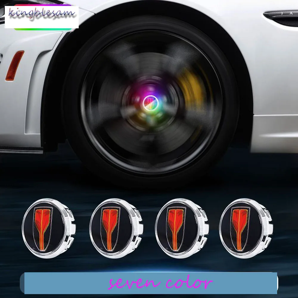 Sette colori LED mozzo ruota auto luce logo copertura adesivo cornice decorazione sostituzione per HONGQI H5 HS5 2023 accessori