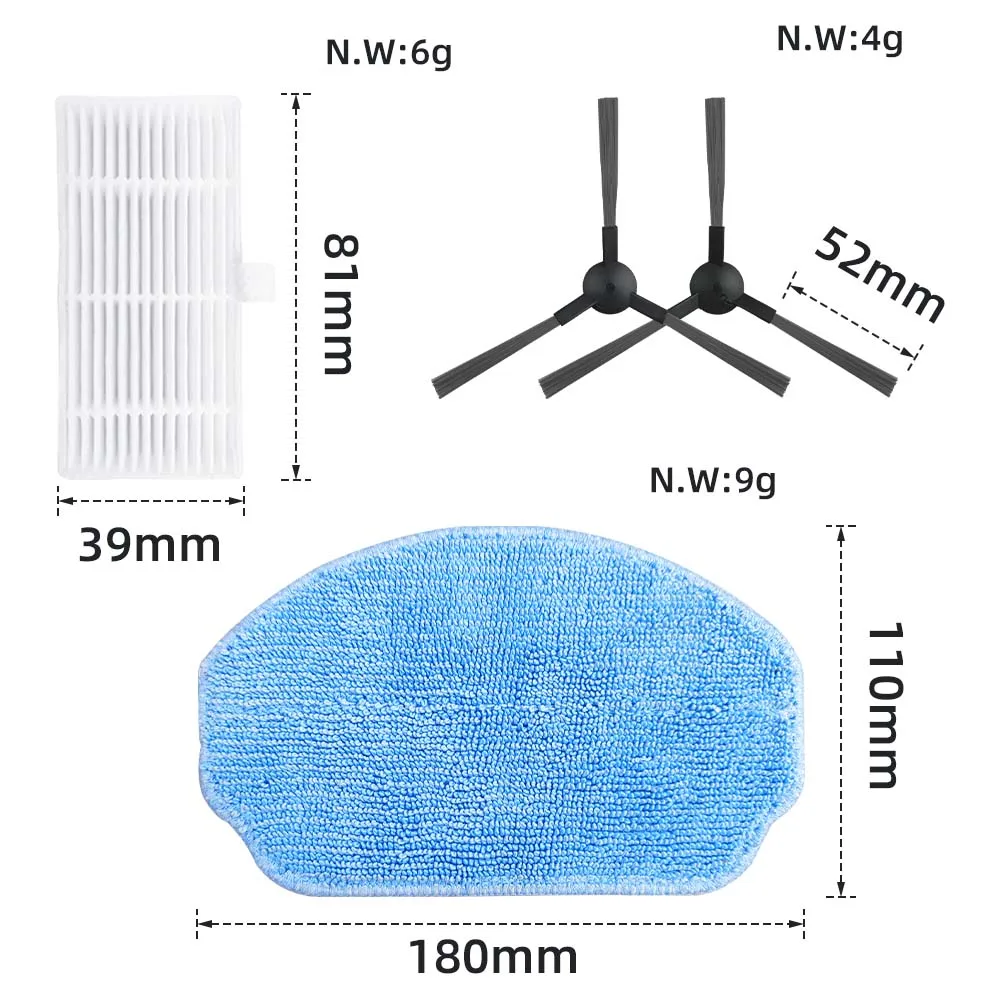 Haier TL30U1 / LCrock G20 / GTTVO BR150 / BR151 / BENICO G20 サイドブラシフィルターモップロボット掃除機アクセサリーと互換性があります
