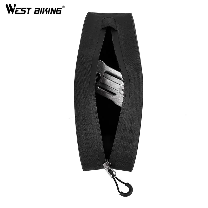 WEST BIKING Bicycle Top Tube Bag Portable Bike Handlebar Bag Nylon TPU Full Waterproof Triangle Bag MTB Road Cycling Accessories