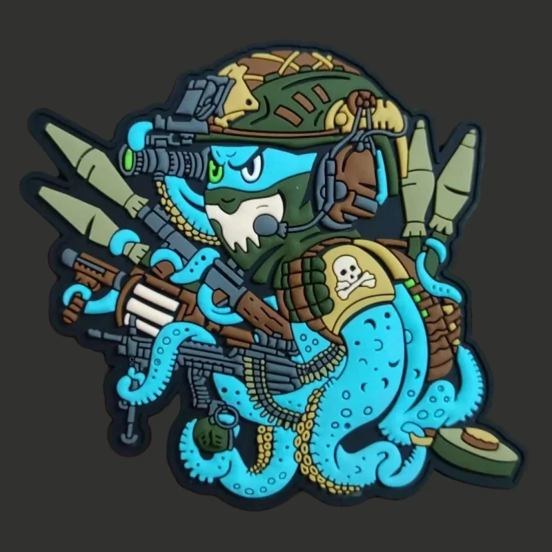 

Tactical Octopus Patch Military Morale Badge PVC Hook and Loop Backpack Clothing Decorative Accessories Sticker Armband