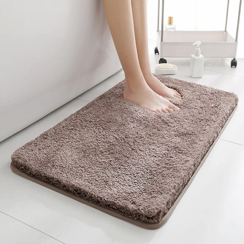 1PC Thick Plush Floor Mat for Bathroom Bedroom, Living Room, Non-slip Rug Water Absorption Soft Comfortable Anti-Slip Fall Decor