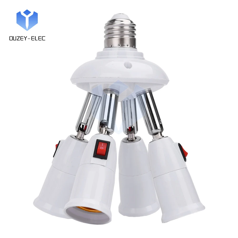 2 in 1 3 in 1 4 in 1 E27 Threaded Lampholders LED Lamp Sockets Adapters Bulb Converters Standard Lampholder Converters