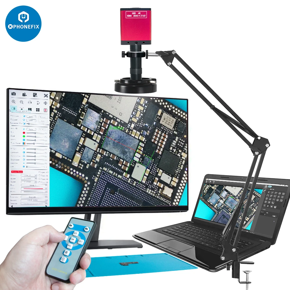 48MP 4K HDMI VGA USB 2.0 CS Mount Microscope Camera 3840x2160 1080P 60fps Industrial Camera for Machine Vision Live Broadcast