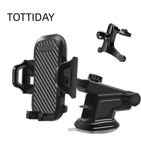 TOTTIDAY Universal Car Phone Mount, Windshield GPS Support, Dashboard Holder, Samsung S23 Ultra, S22 Plus, S21, Note 20, 10