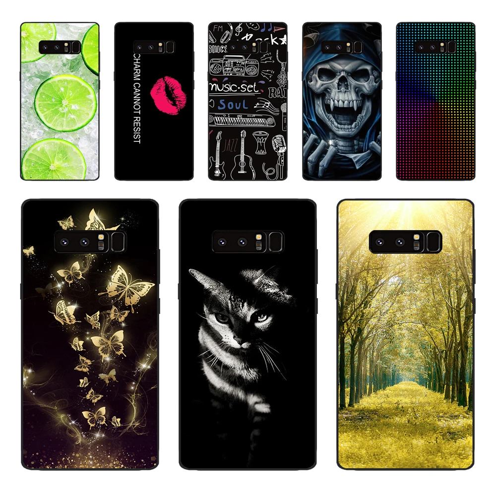 Cover For Samsung Galaxy Note 8 N950F N950 Soft Silicone CaseTPU For Samsung Galaxy Note8 Back Phone Cases Printing Shells Bags