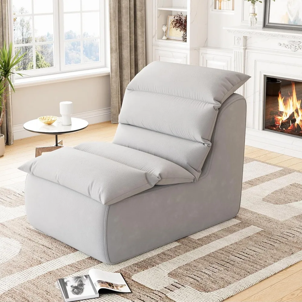 Bean Bag Chair for Adults, Fireside Bean Bag Sofa with Back Support, Memory Foam & Non-Slip Base Lazy Sofa, Customized