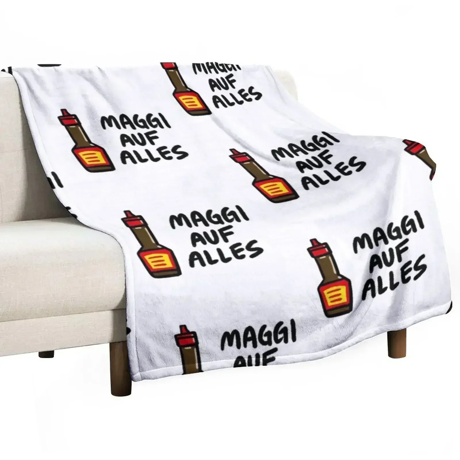 Maggi Auf Alles (Deutsch) Throw Blanket Luxury Designer Bed linens Bed Blankets