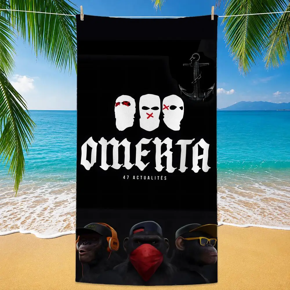 Rapper Omerta Maes 47 Towel Polyester Beach Towel Quick Dry Sand Free Bath Towel for Summer Pool Travel Vacation