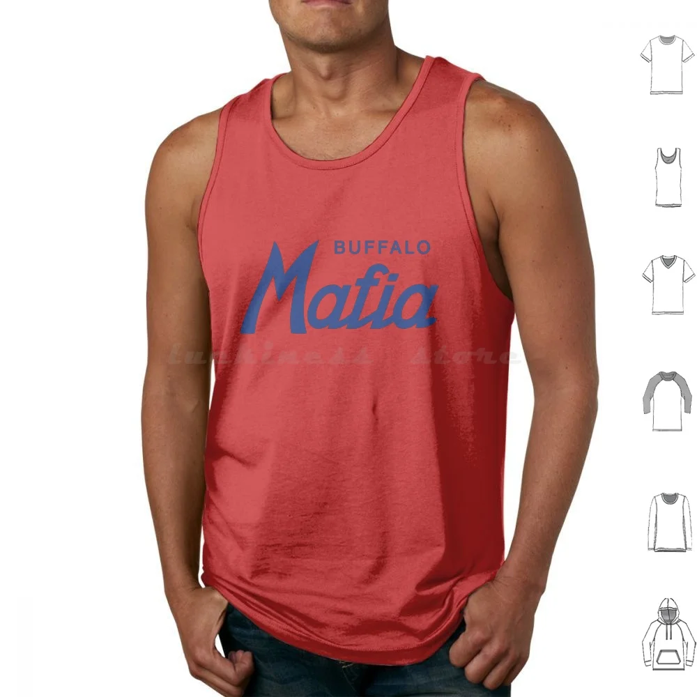 Büffel Mafia-rot 3 Tanktops Weste ärmellose Mafia Retro Vintage Fußball Rechnungen Mafia Josh Allen Kreis die Wagen niemand