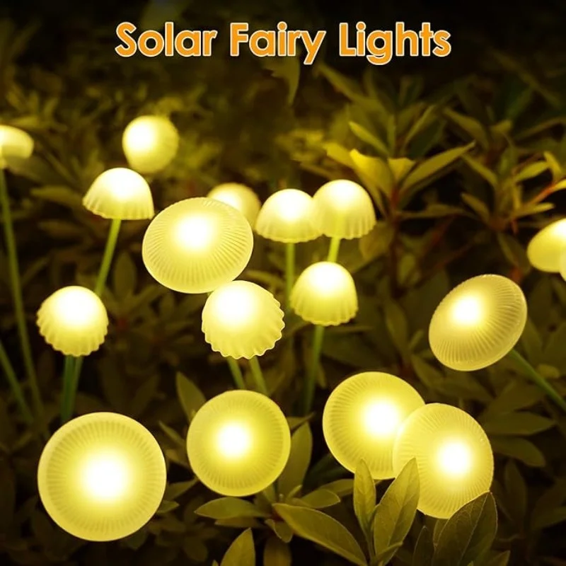 

Solar Jellyfish Mushroom Light Garden Decor Lamp Outdoor Landscape Ground Insert Lawn Light Party Garden Decoration Lamp