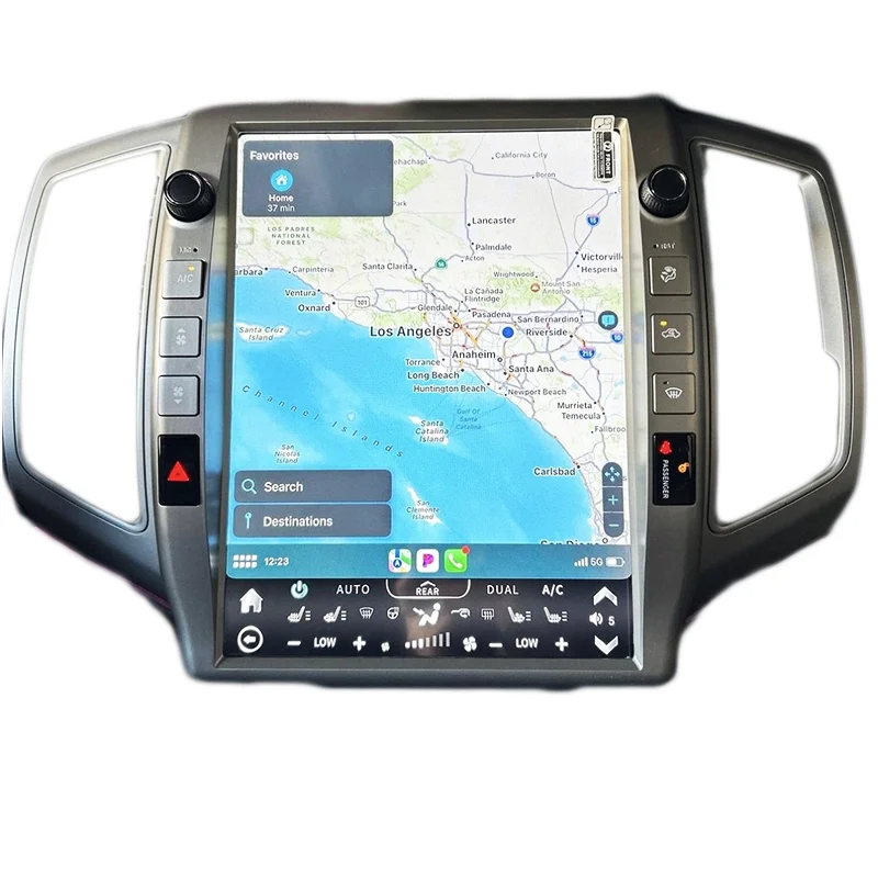 Carplay Accessories GPS Navigation Android Tsla Style Vertical Touch Screen Car Radio for Toyota Tacoma Pickup 2005 - 2015