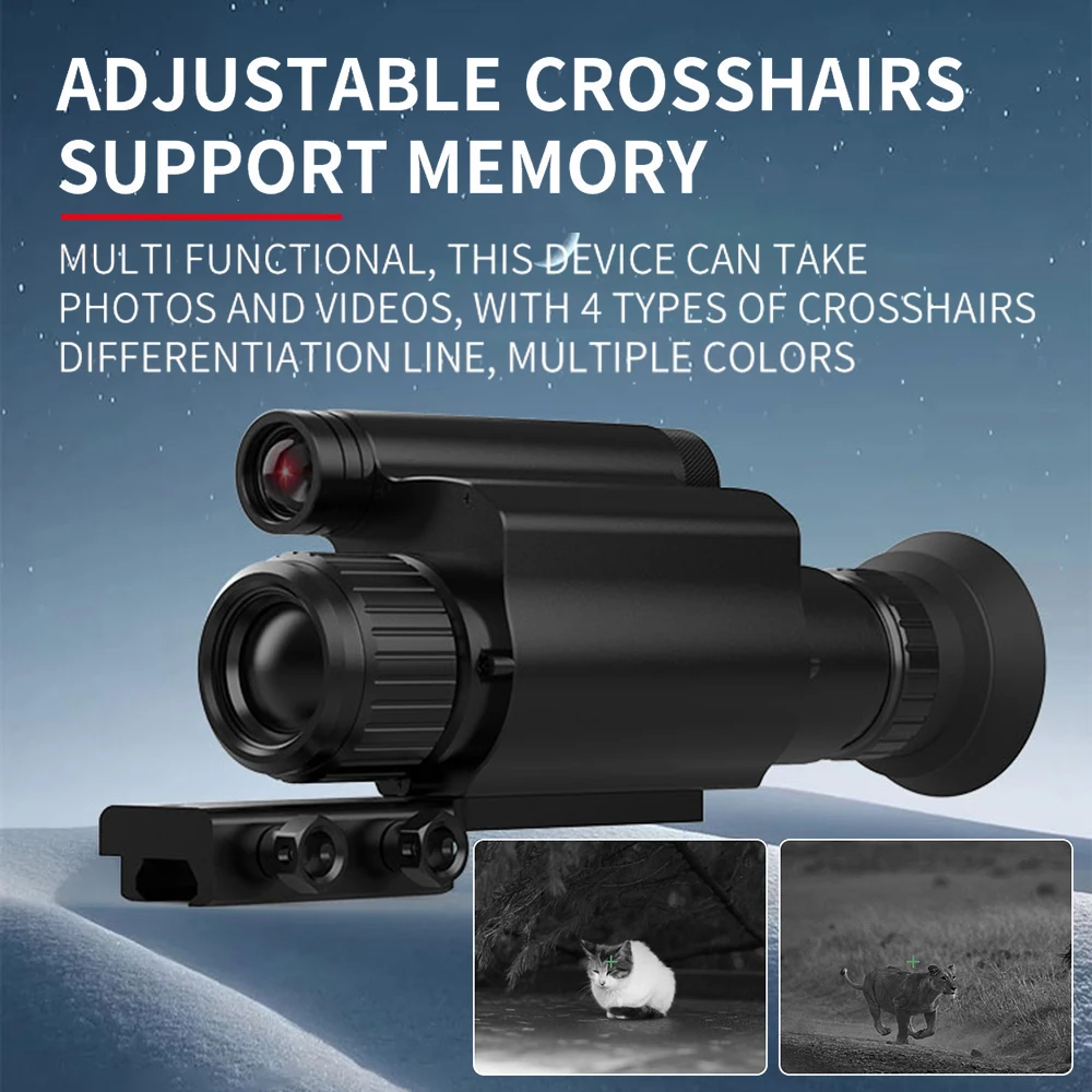 Infrared Night Vision Scope Magnification 4X Digital Zoom 1.2 Inch OLED Screen 3MP Monocular Night Vision Device