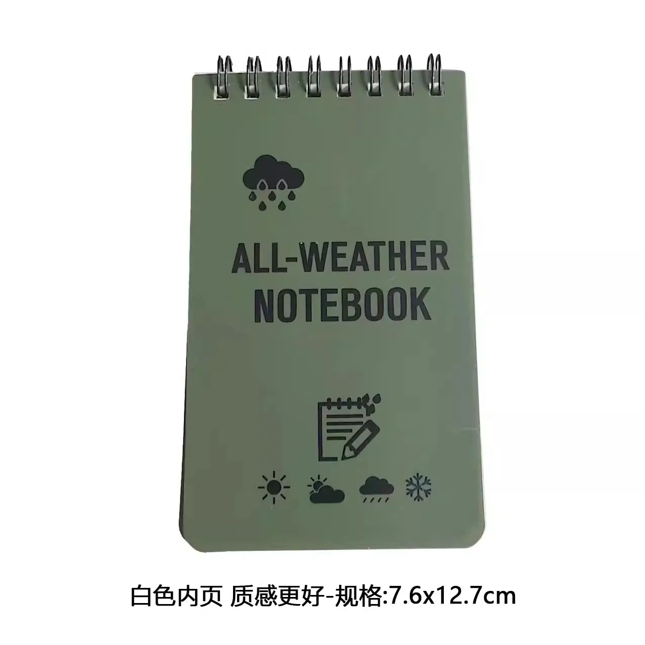 TACTICAL TOM Military Green Waterproof Outdoor Sniper Recorder Memo all-weather Notebook EDC Portable