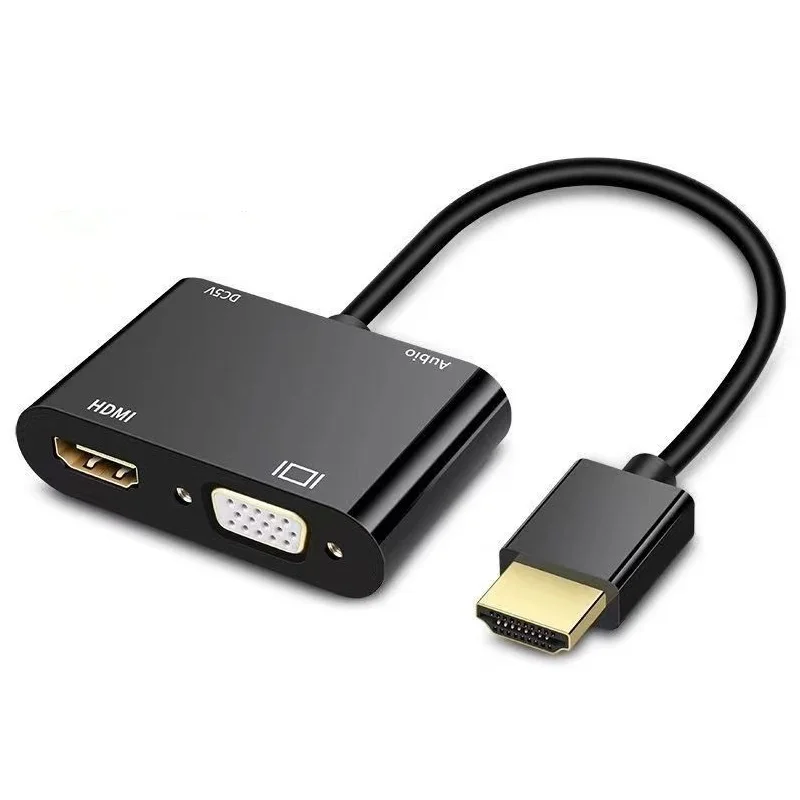 

4K HDMI-Compatible To VGA Adapter HDMI Cable 3.5mm Jack Adapter Splitter 1080P Video Converter Digital for Laptop Projector