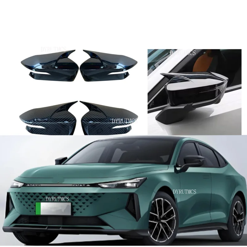 

Car Rearview Side Mirror Cover Wing Cap Fit For Changan UNI-V UNI V 2021 2022 2023 2024 Rear View Case Trim Carbon Fiber