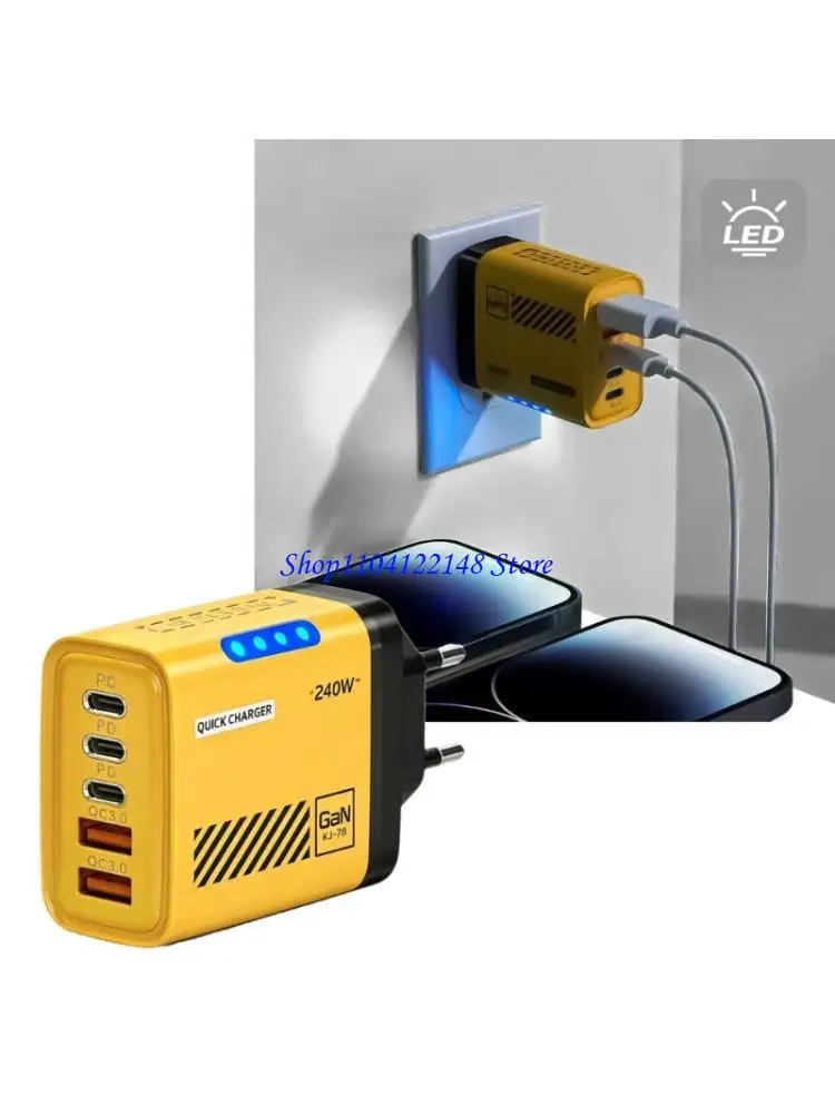 P9FA MultiPort USB C Chargers 240W Type c Quick Charging Station For Laptop Phone