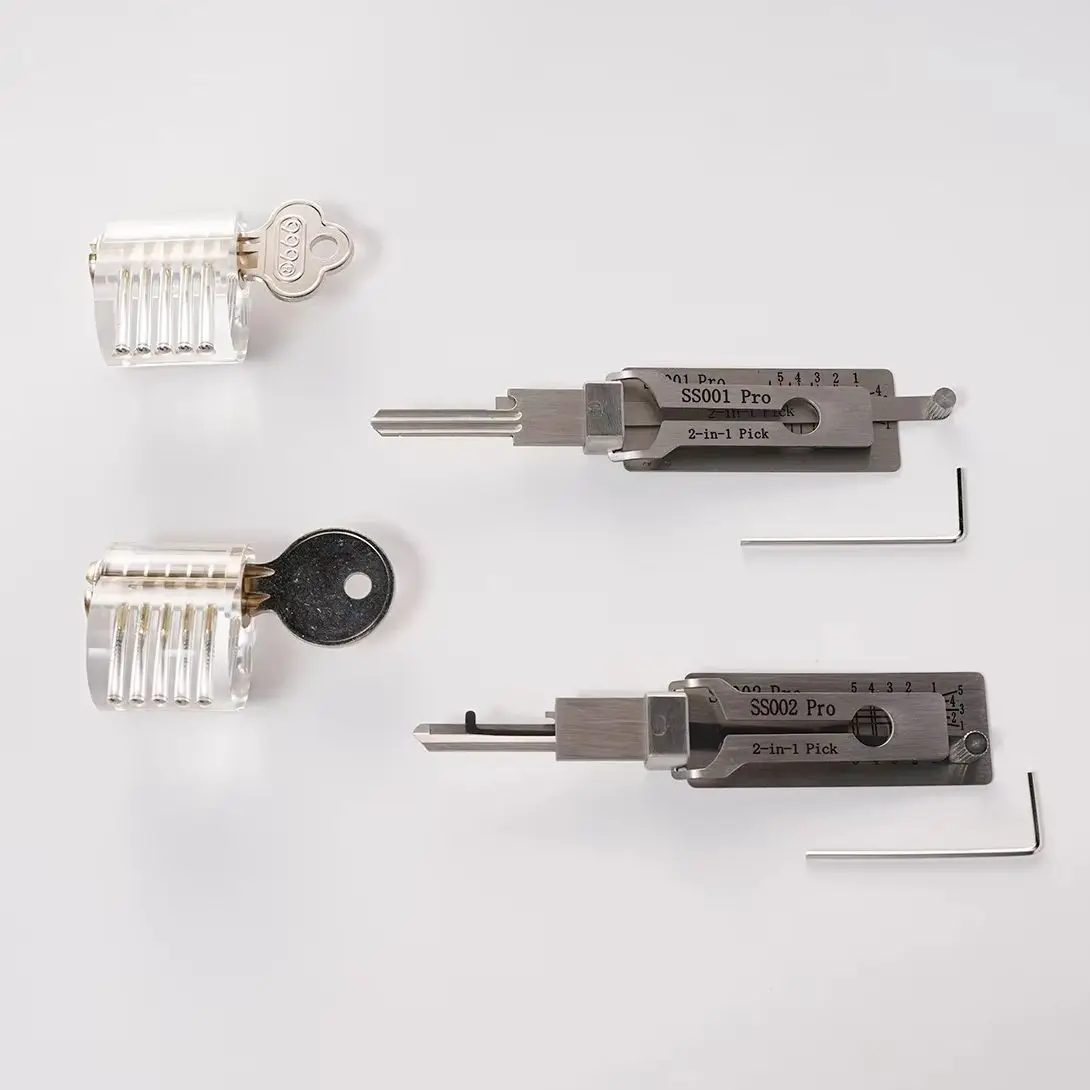 SS001 SS002 2 in1 Locksmith Tools Master Key Decoder Micha Decoder Hooks Topolines To Open Locks