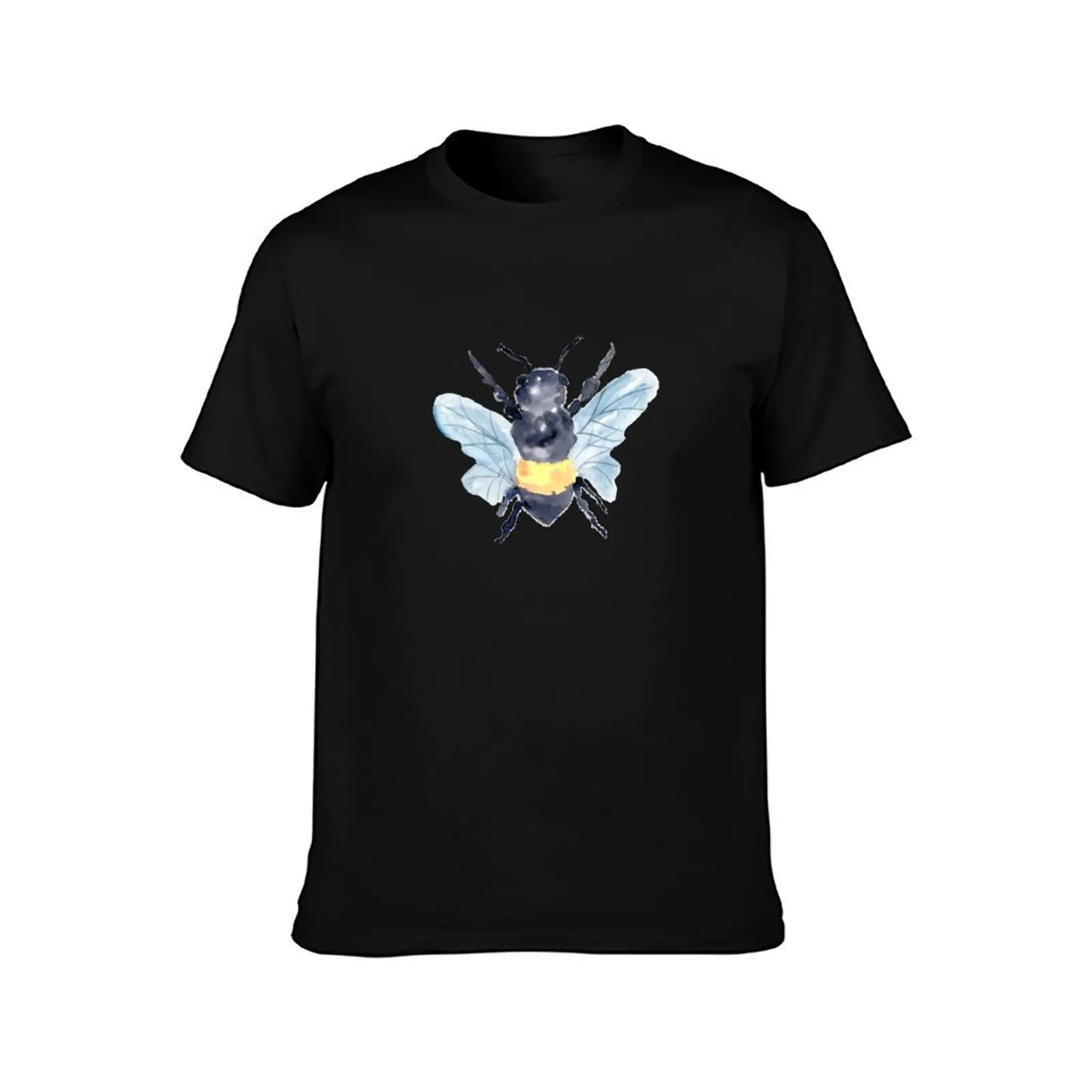Watercolor Bee Pollinators with florals T-Shirt Fashion Letter Print T-Shirt