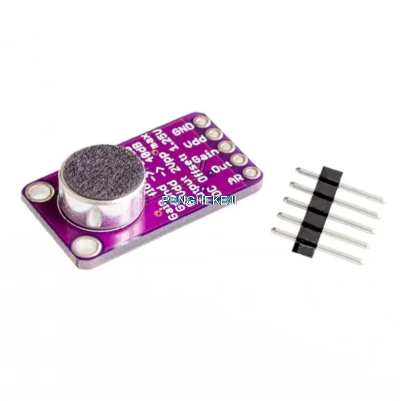 Electret Microphone Amplifier Stable MAX9814 MAX4466 module Auto Gain Programmable Attack and Release Ratio Low THD
