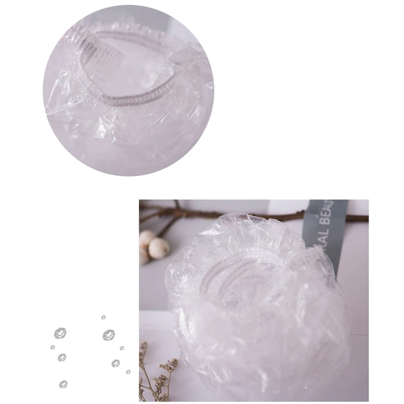 500Pcs Disposable Waterproof Ear Cover Transparent Bath Shower Hair Salon Earmuffs Hair Coloring Ear Protector Cover Cap