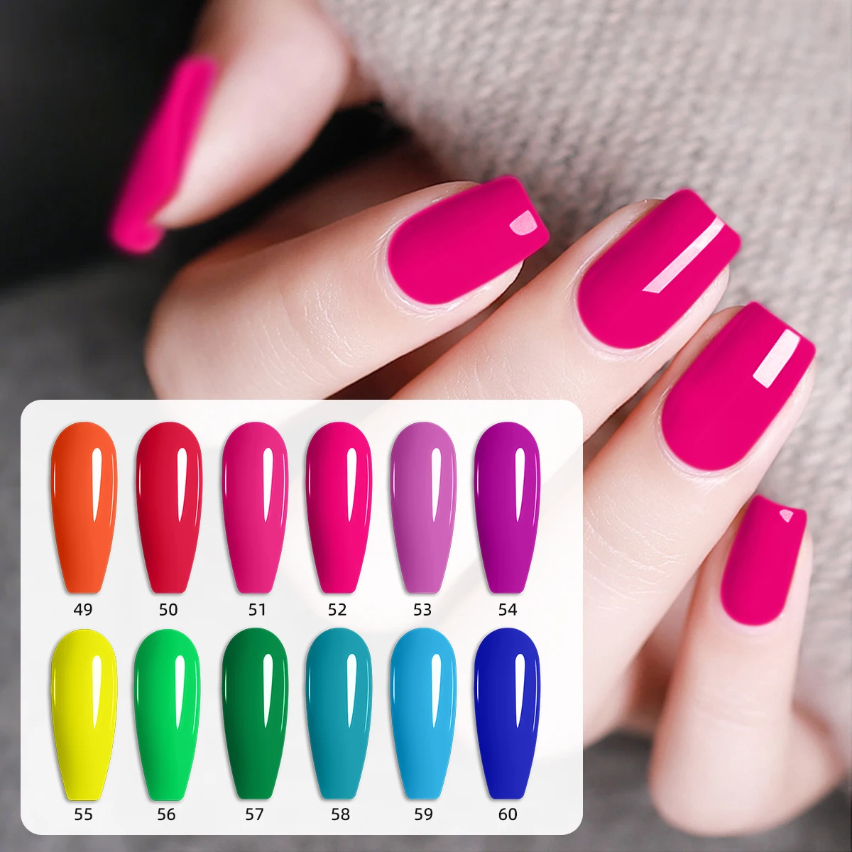 زجاجة فردية من فادين 7 مل، طلاء أظافر جل عالي التشبع بلون نقي، مخطط ألوان الدوبامين المبهر، تصميم أنيق، جل طلاء أظافر عالي الجودة، مناسب للاستخدام اليومي، سهل التركيب والإزالة، جل طلاء الأظافر الاحترافي للأشعة فوق البنفسجية، مناسب لصالونات الأظافر #1