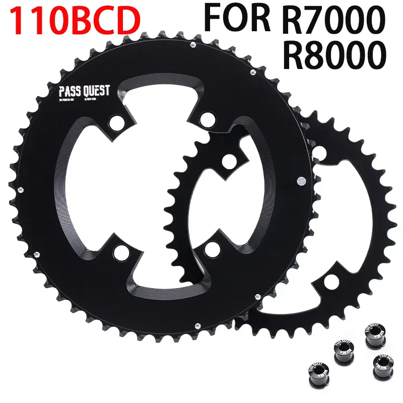 110BCD 4 claw crank road bike for 105 Ultra R7000 R8000 2x11 12 speed crank set 46-33T/50-34T/52-36T/53-39T/56-42T bicycle chain