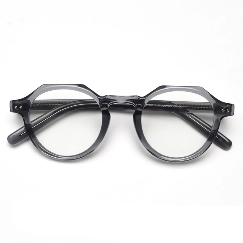 CATERSIDE Retro Polygonale Brille Männer TR Rahmen Hochwertige Brillen für Frauen Transparente Gläser Business Brillen – Detail 14