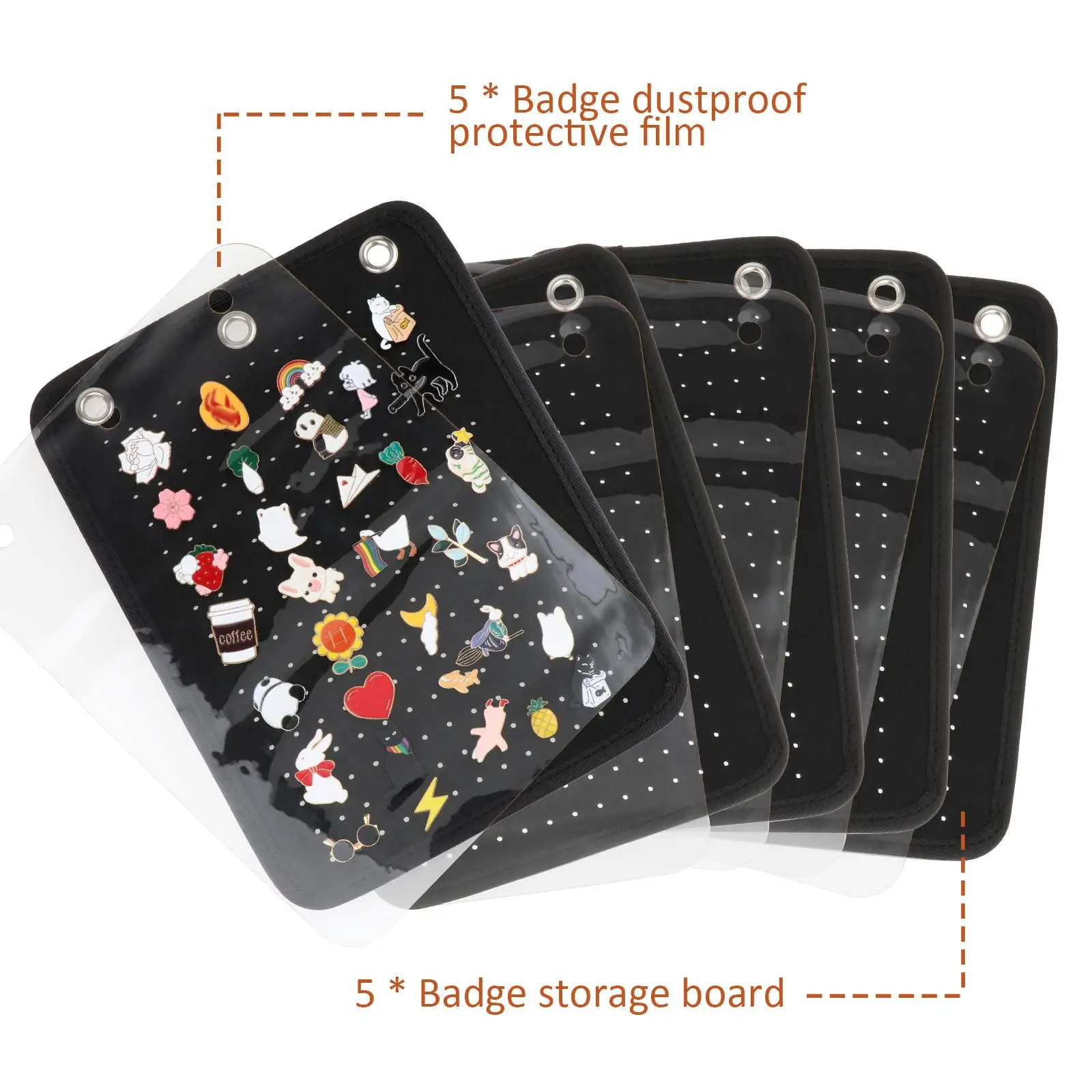 Pin Display Holder Pin Display Modern with 5 Pages Brooch Storage Display Stand for Tabletop Shops Home Women Countertop