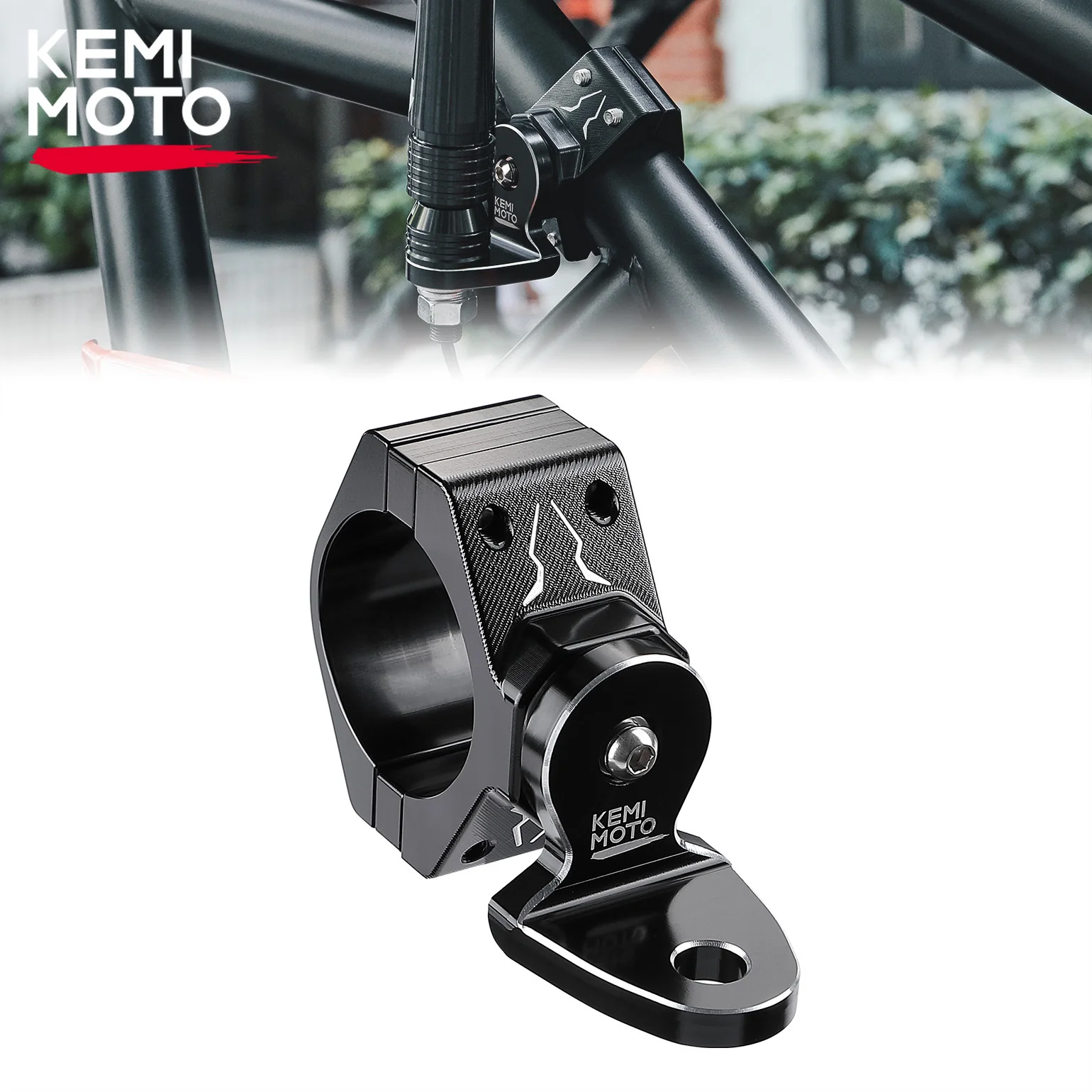 

Heavy Duty CNC Aluminum UTV Whip Light Flag Mount Adjustable Bracket for 1.75"-2" Roll Cage for Motorcycle Headlight Clamp