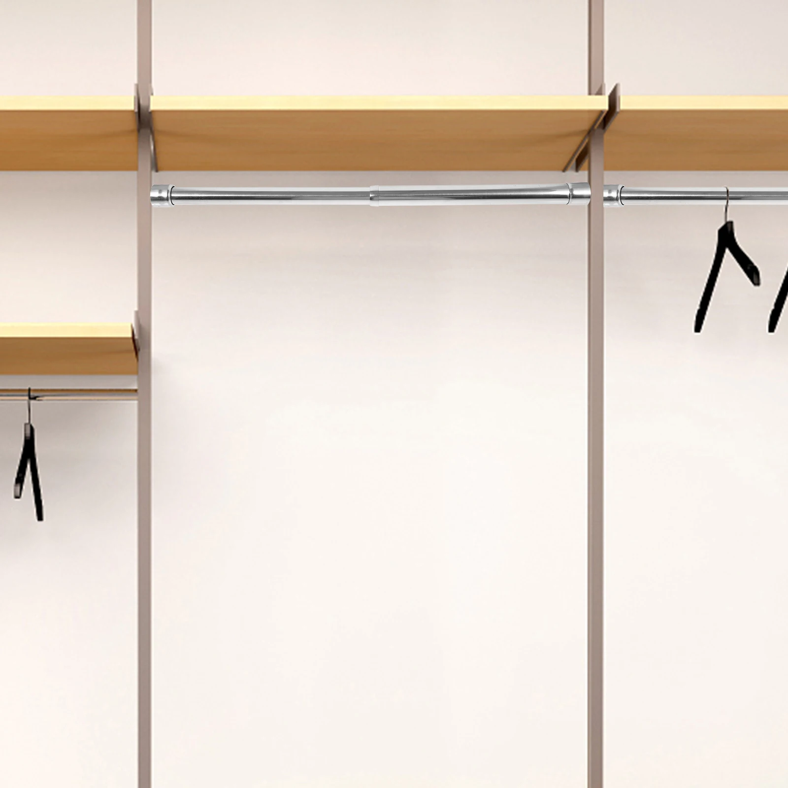 

Thickened Stainless Steel Clothes Rack Drying Wardrobe Adjustable Laundry Pole Closet Rods Hanging Bars for Clothing