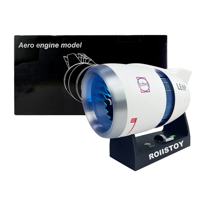 Air China C919 Turbofan-Motormodell, elektrisch angetrieben, mit drehenden Klingen und Ton, individuelles Desktop-Geschenk für die Luftfahrt