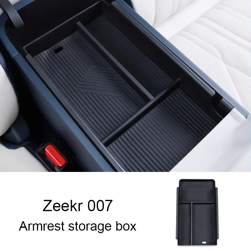 

For Zeekr 007 2024 2025 Car Styling Center Console Organizer Storage Interior Armrest Storage Box Auto Modified Accessories