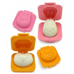 1/2Pcs Cartoon Leuke Gekookt Ei Mold Vis Winkelwagen Hart Ei Sushi Rice Mold 3D Ei Mold Bento maker Cutter Decorating Ei Tool