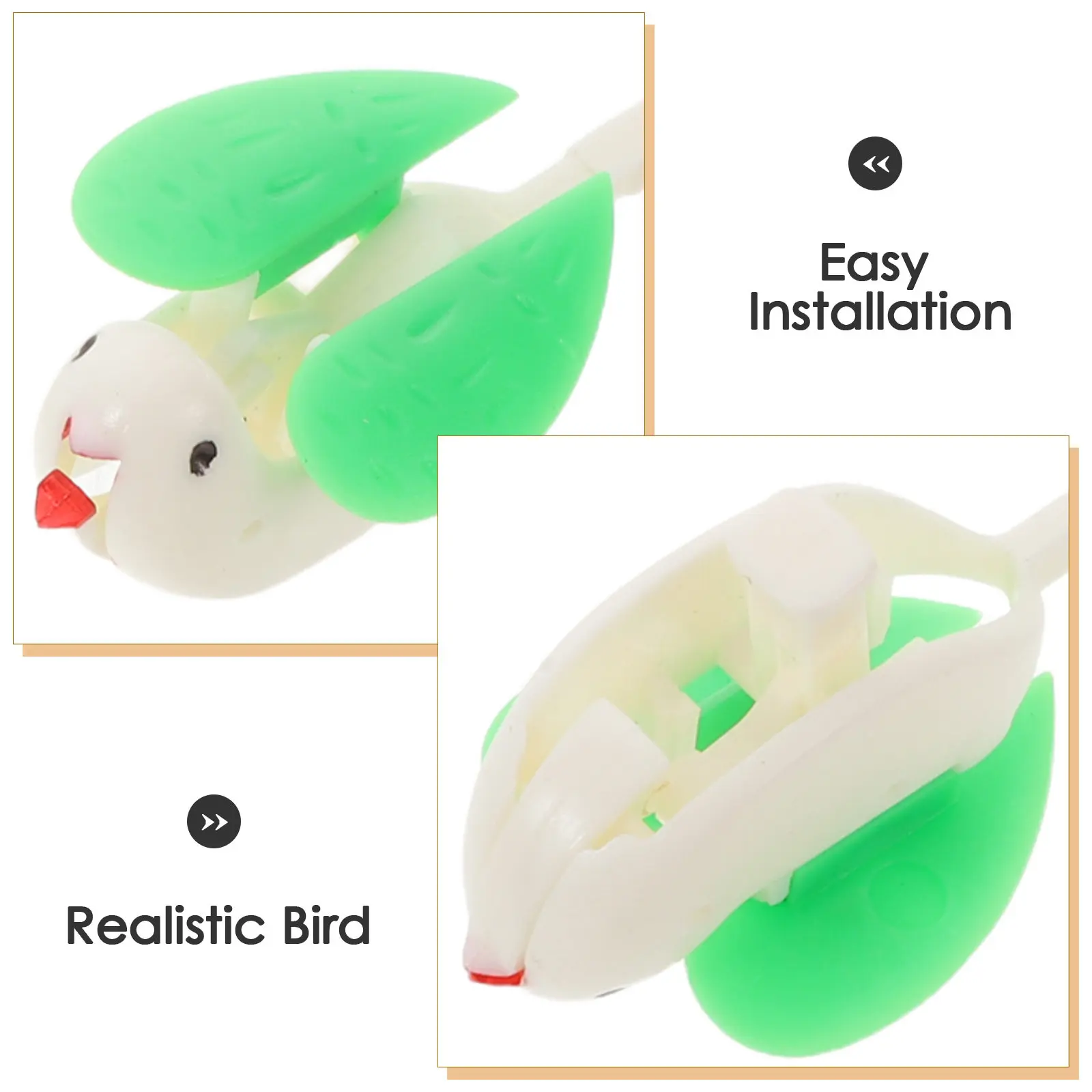 4Pcs Retro Plastic Cuckoo Clock Bird Part Decorative DIY Singing Vintage Replacement Clock Repair Decorative Vintage Bird