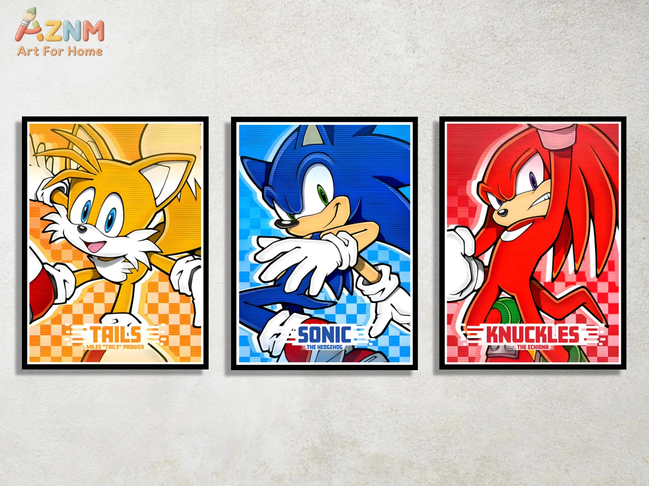1pc/3pcs Set of 3 Sonic the Hedgehog Poster Bundle for bedroom decor, party decor, game room decor,
