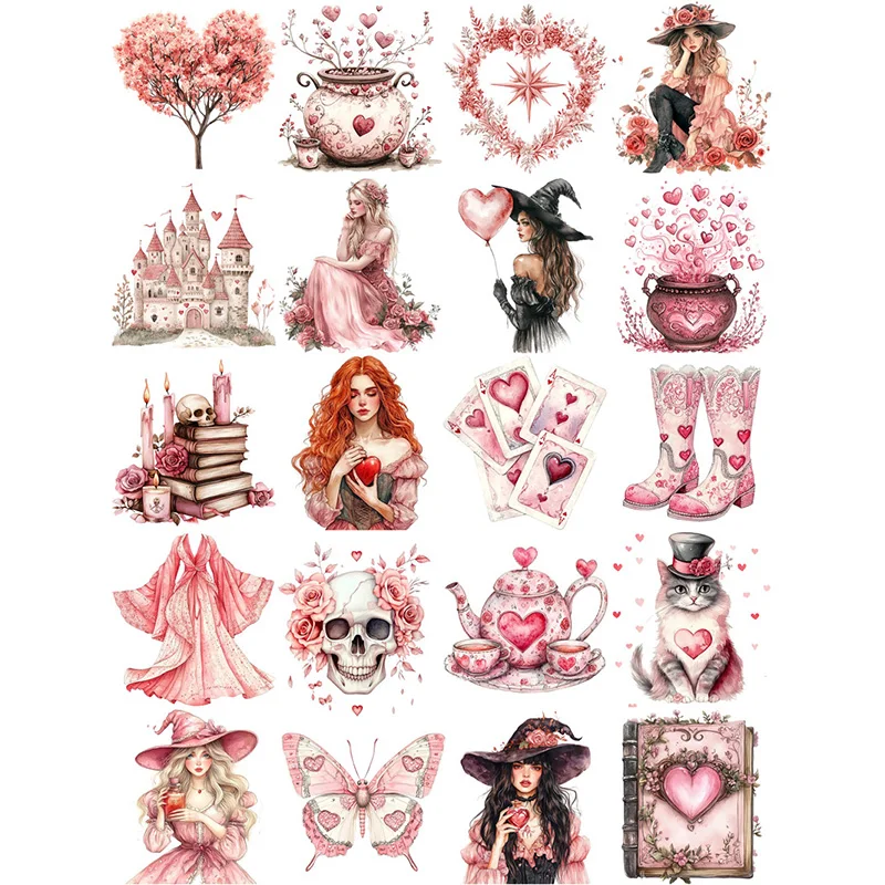 20Pcs/Pack Mysterious Witch Love Sticker DIY Craft Scrapbooking Album Junk Journal Decorative Stickers