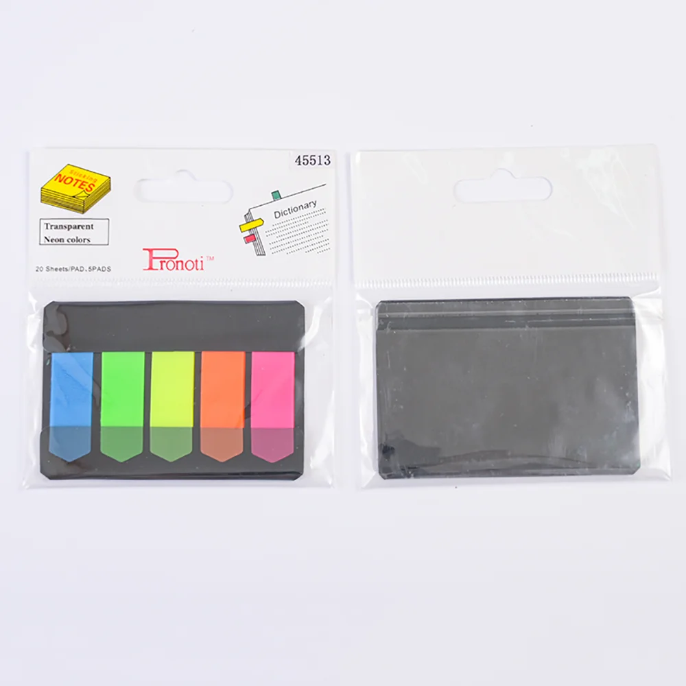 네온 인덱스 탭, 페이지 표시용 접착식 메모지, 북마킹 노트북, 사무실, 학교 및 가정용으로 이상적