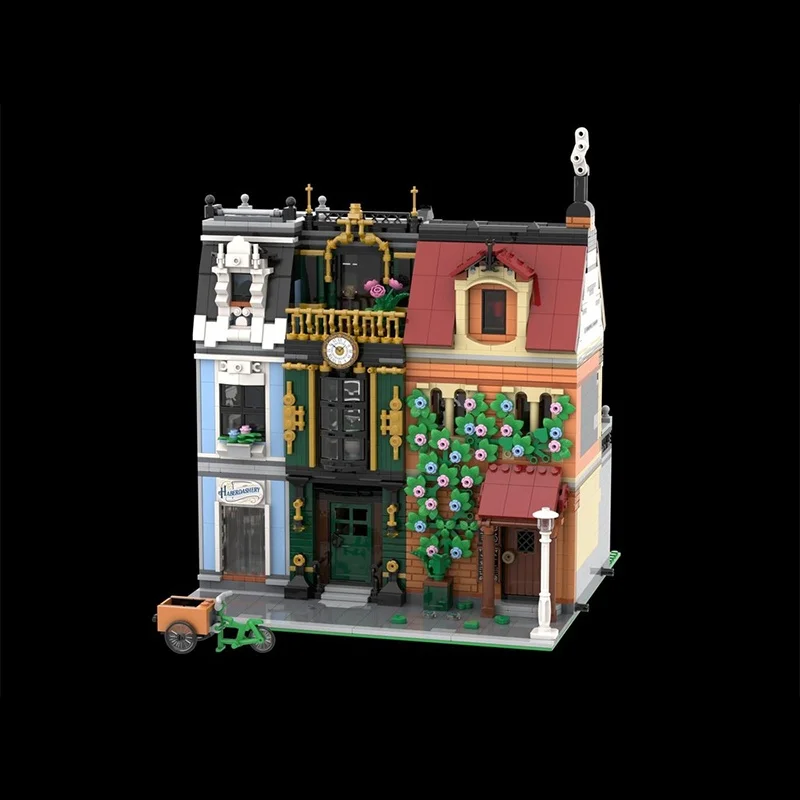 2526 قطعة MOC رقائق الأسماك و Haberdashery تيودور نموذج اللبنات البناء لتقوم بها بنفسك فكرة هدية الكريسماس ألعاب تعليمية الطوب