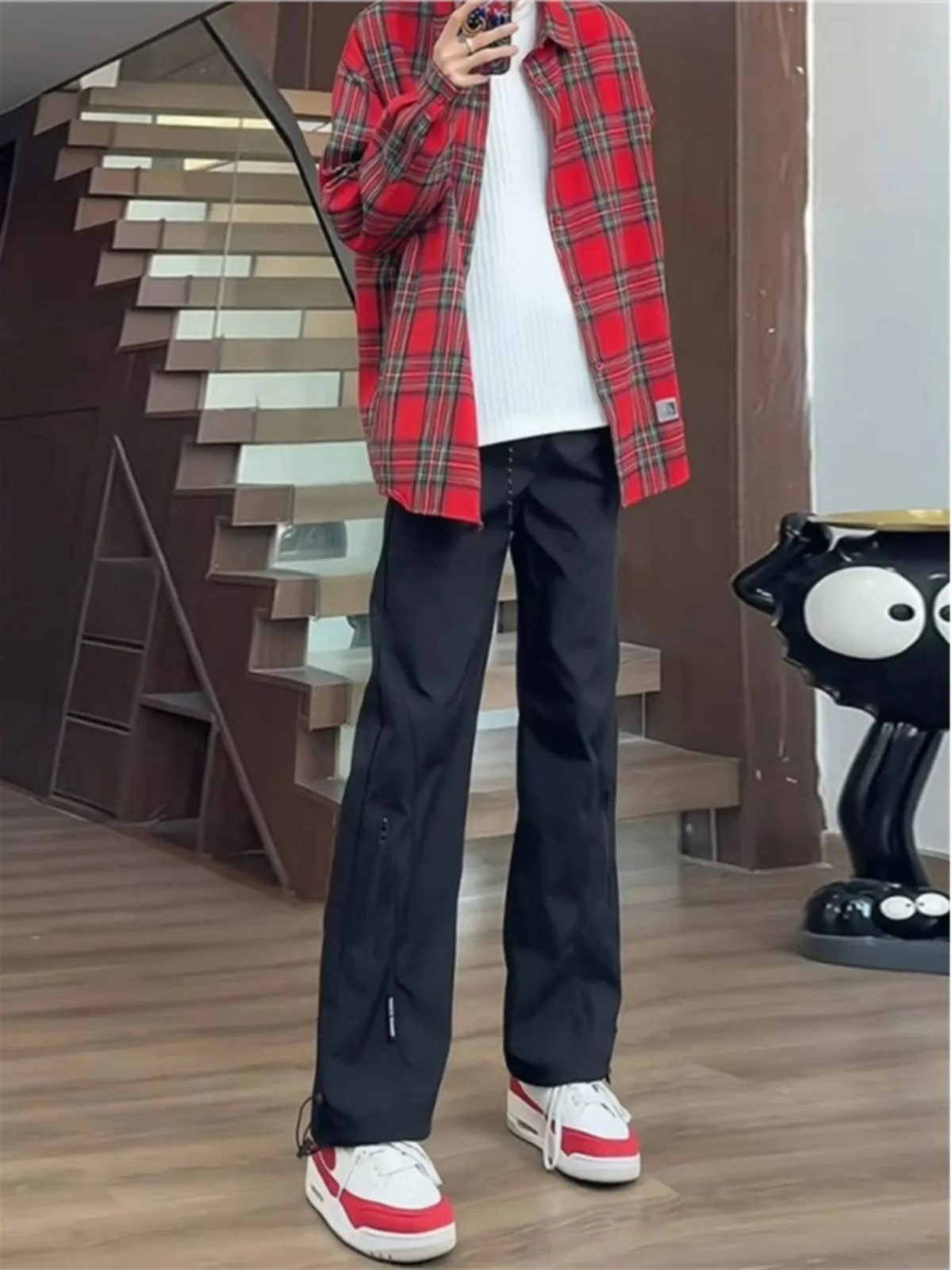 

Мужские зимние рабочие брюки-карго с флисовой подкладкой, прямого кроя, винтажные, в американском стиле, свободного кроя, в стиле милитари