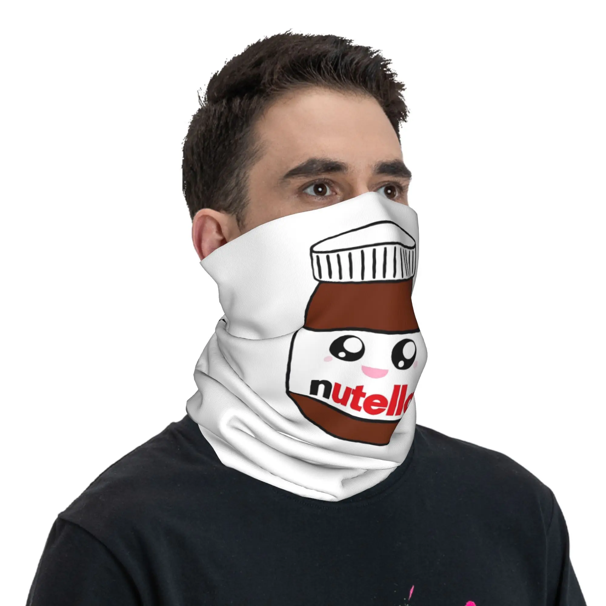 Nutella Bandana Neck Gaiter Printed Mask Scarf Multifunction Headwear Running For Men Women Adult Breathable