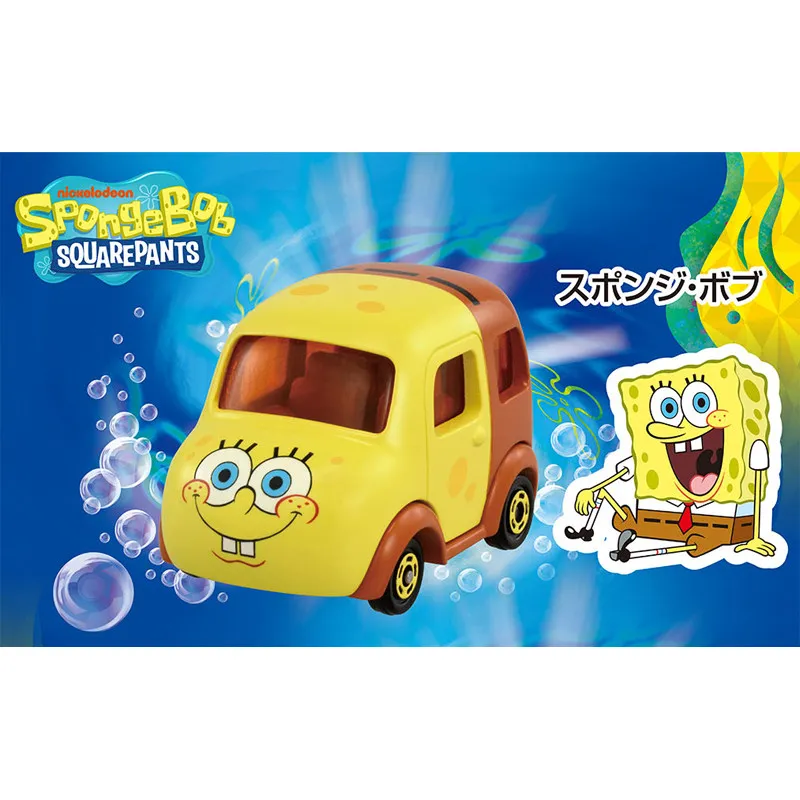 

Original TAKARA TOMY Dream Tomica No.165 SpongeBob SquarePantsDiecast Alloy Model Car with Krabby Burger Suspension Collectible