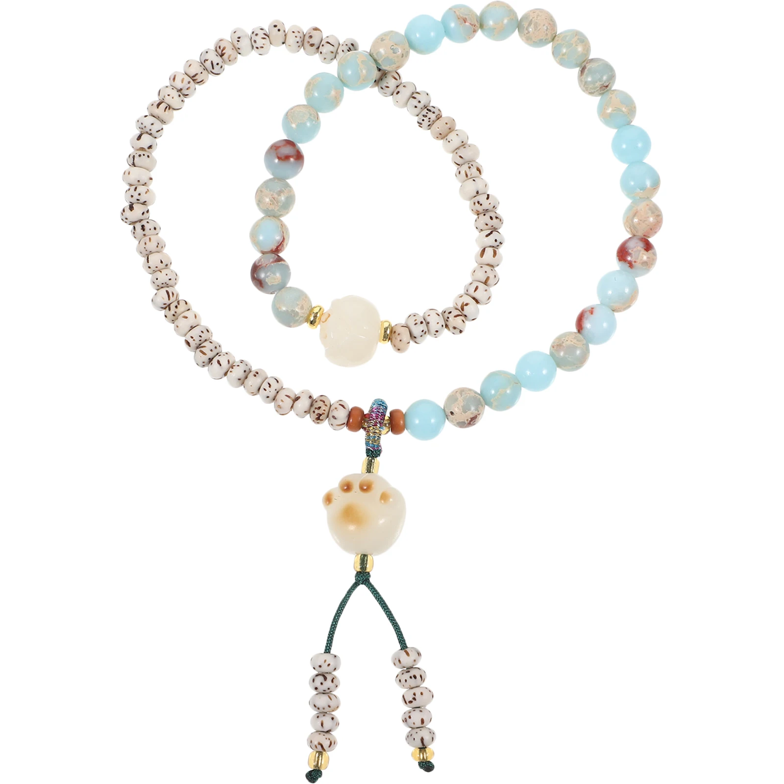 

Elegant Bead Bracelet Women Bodhi Stone Durable Fresh Design Playful Adorable Hand Decoration For Casual Daily Wear Jewelry